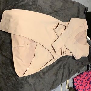 Soft pink long-sleeved dress